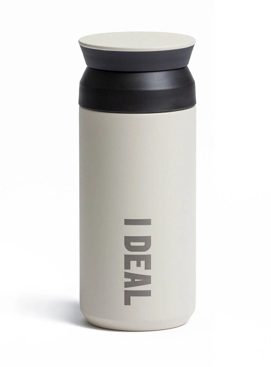 Kinto Travel Tumbler 350ml with I DEAL engraved (Off-White)